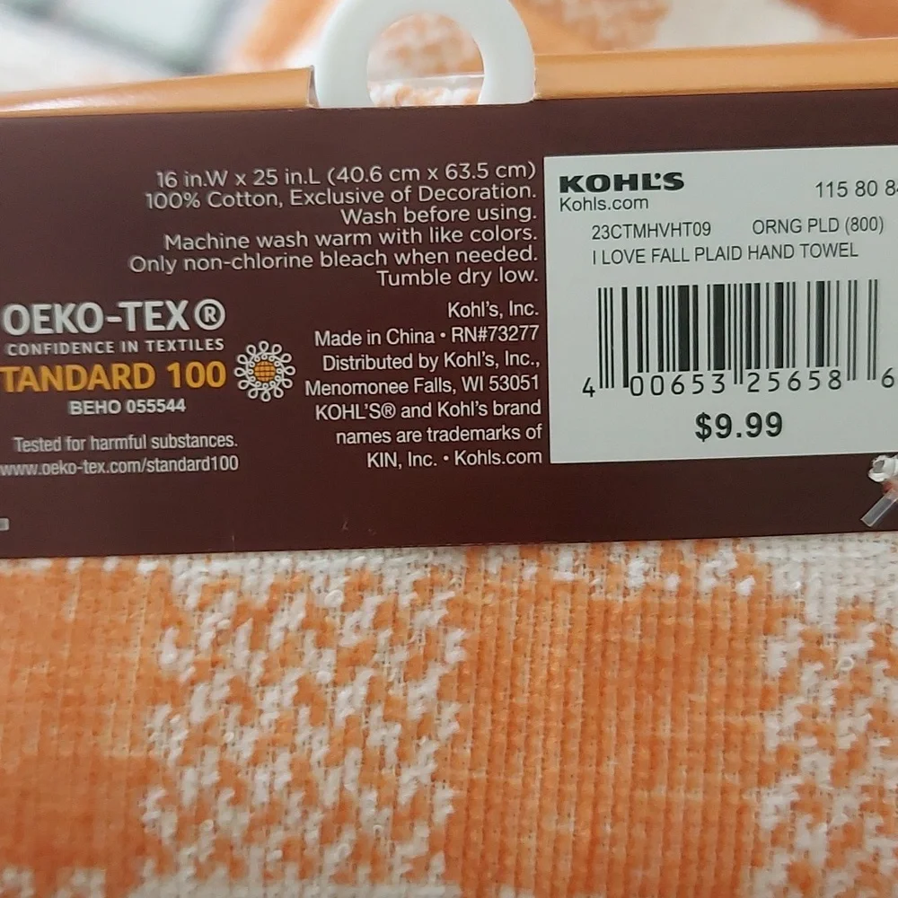 NWT 6 PACK Celebrate Together Fall 'I Love Fall' Hand Towels